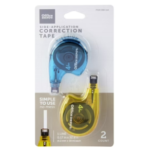 Office Depot&reg; Brand Correction Tape With Mini-Roller Head, 394", White, Pack Of 2