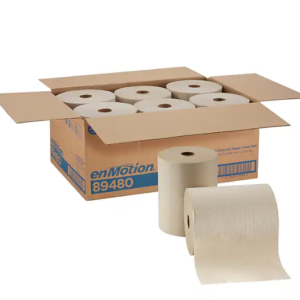 enMotion&reg; by GP PRO 1-Ply Paper Towels, 100% Recycled, Brown, 800' Per Roll, Pack Of 6 Rolls