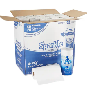 Sparkle&reg; Professional Series by GP PRO 2-Ply Kitchen Paper Towels, 70 Sheets Per Roll, Pack Of 30 Rolls